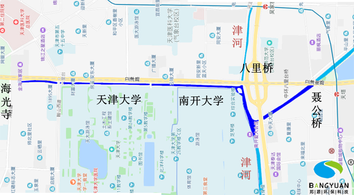 天津市中心城区二级河道水环境维护项目（第1包）位置图